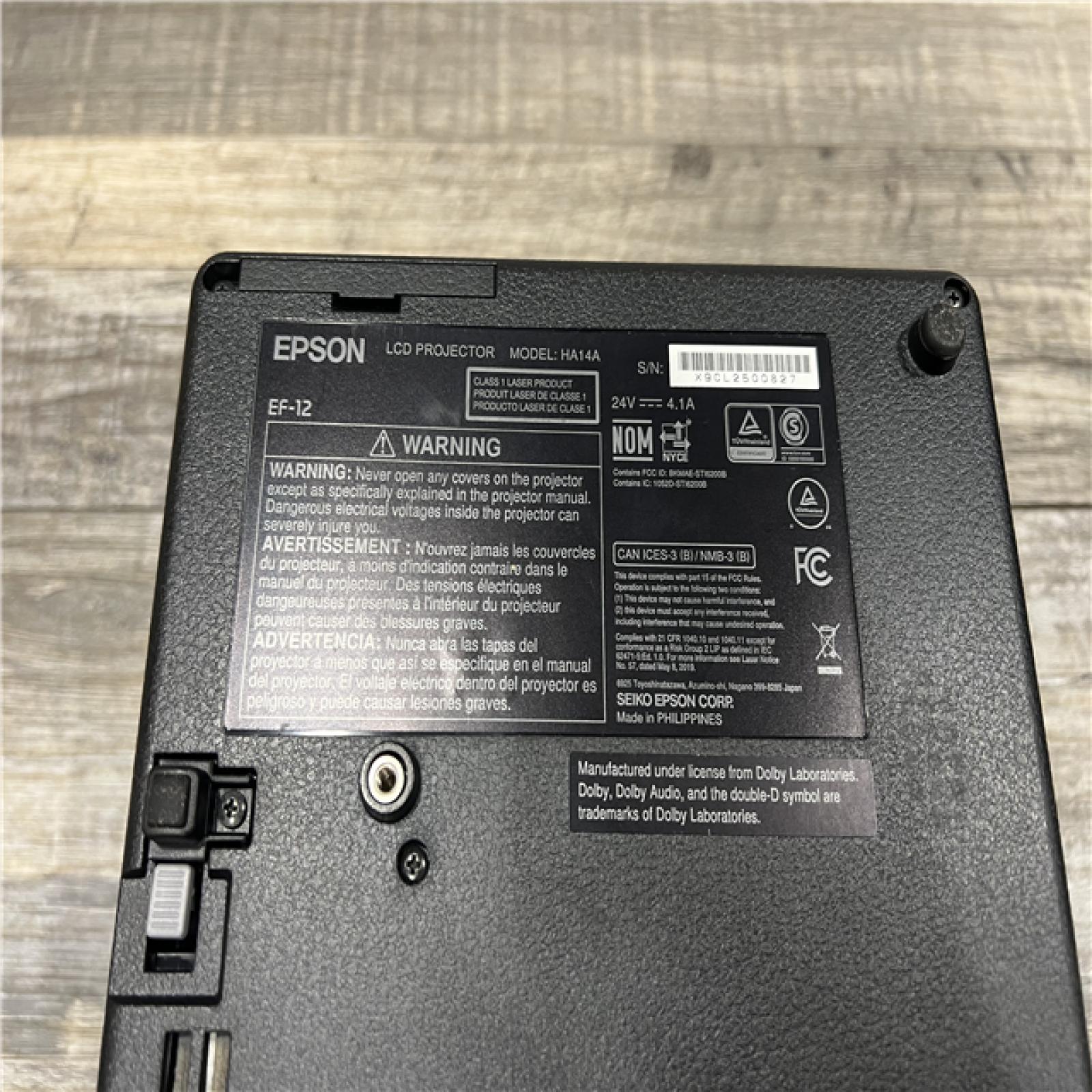 AS-IS Epson EpiqVision Mini EF12 Smart Streaming Laser Projector