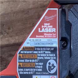 Houston Location AS-IS Milwaukee 12-Volt Lithium-Ion Cordless Green 250 ft. 3-Plane Laser Level Kit