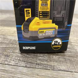 NEW - DEWALT 20V MAX XR POWERSTACK Lithium-Ion Battery Starter Kit with 5.0Ah Battery and Charger
