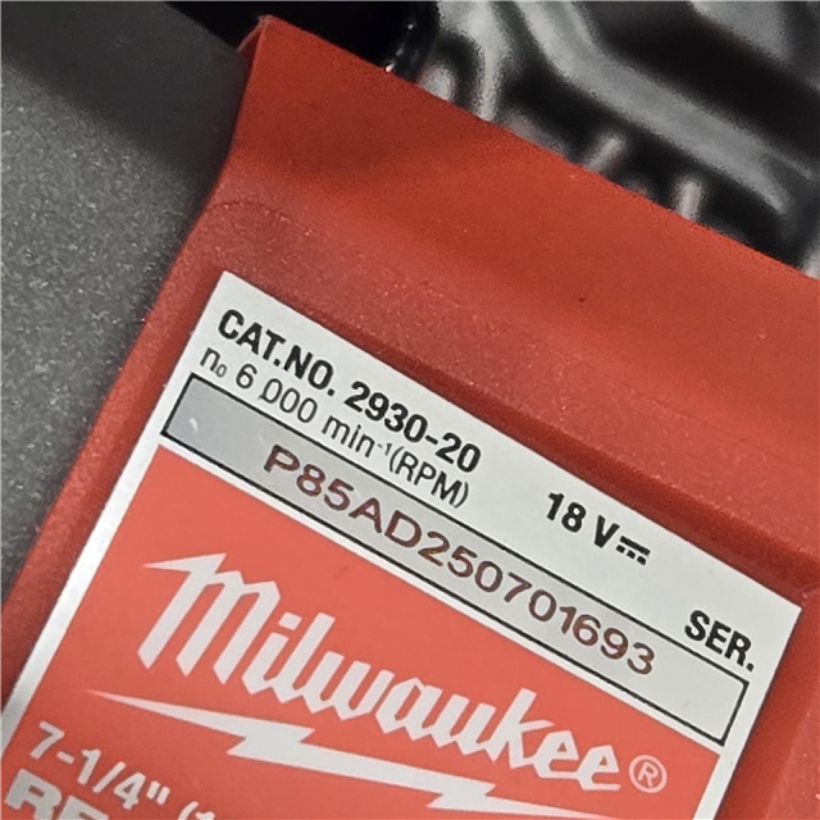 AS-IS MILWAUKEE 7-1/4 REAR HANDLE CIRCULAR SAW (TOOL ONLY)