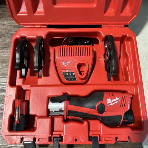 California AS-IS Milwaukee M12 Force Logic Press Tool Kit, Includes 2 Batteries, Charger & Hard Case