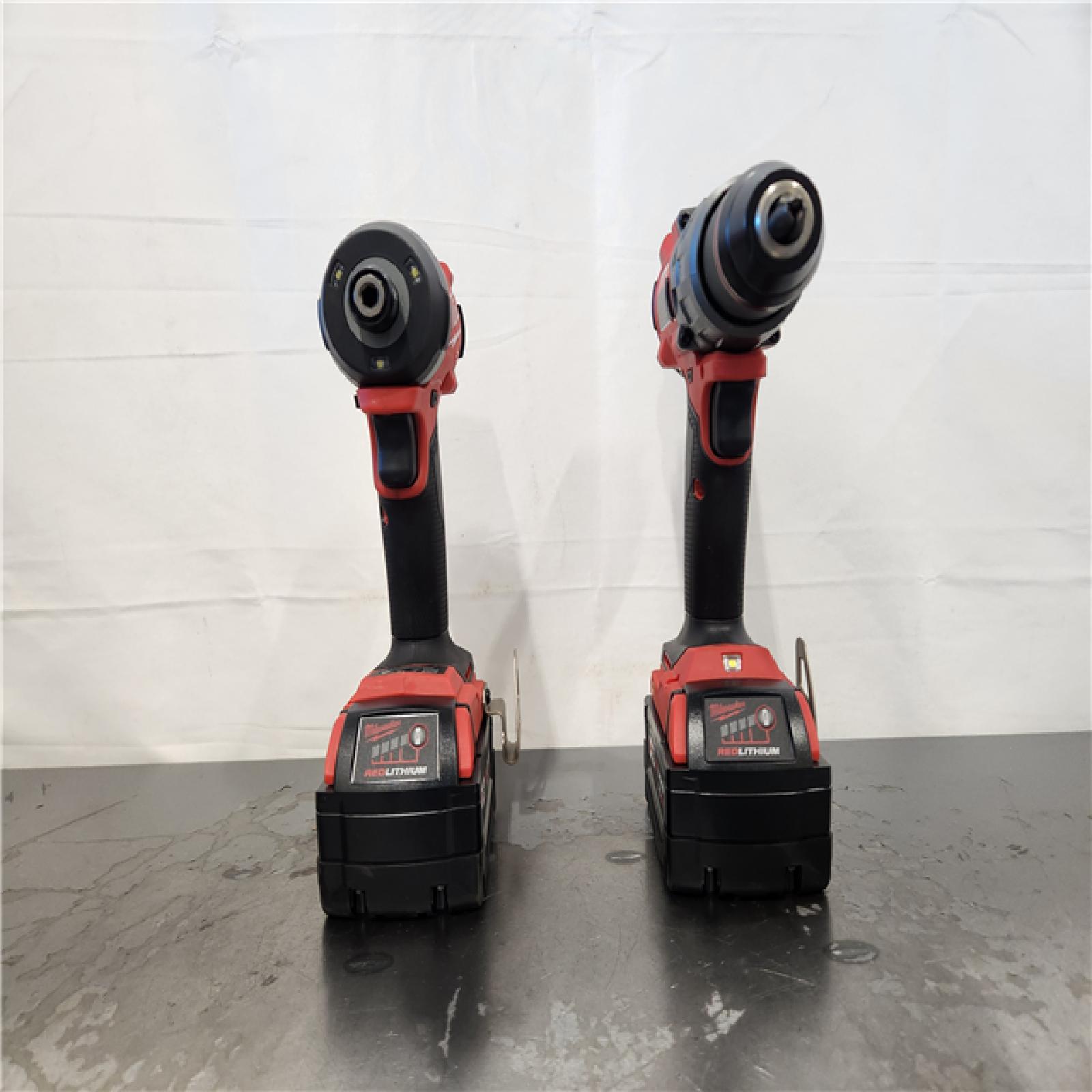 AS-IS- Milwaukee 18V Lithium-Ion Brushless Cordless Hammer Drill and Impact Driver Combo Kit