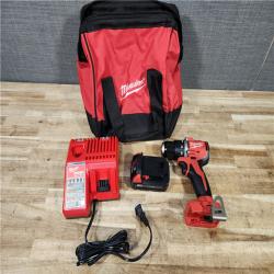 HOUSTON LOCATION - AS - IS Milwaukee 18V Lithium-Ion Brushless Cordless 1/2 in. Compact Drill/Driver with kit