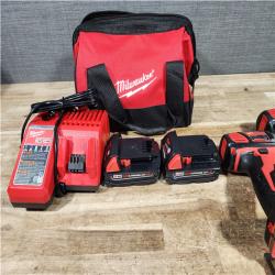 HOUSTON LOCATION - AS - IS Milwaukee 18V Lithium-Ion Cordless Drill Driver/Impact Driver Combo Kit