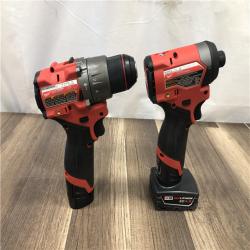 AS-IS Milwaukee FUEL 12-Volt Lithium-Ion Brushless Cordless Hammer Drill and Impact Driver Combo Kit