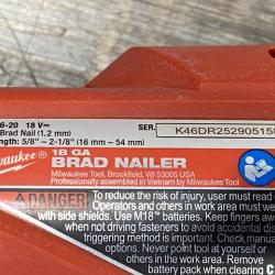 AS-IS Milwaukee  FUEL 18-Volt Lithium-Ion Brushless Cordless Gen II 18-Gauge Brad Nailer (Tool-Only)