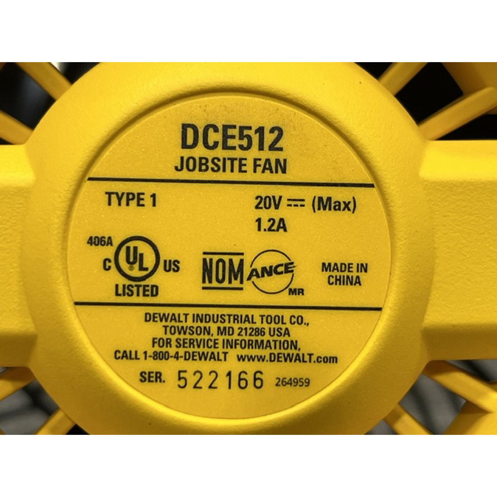 AS-IS DEWALT 20V MAX Jobsite Fan (Tool Only)