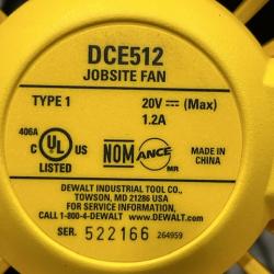 AS-IS DEWALT 20V MAX Jobsite Fan (Tool Only)