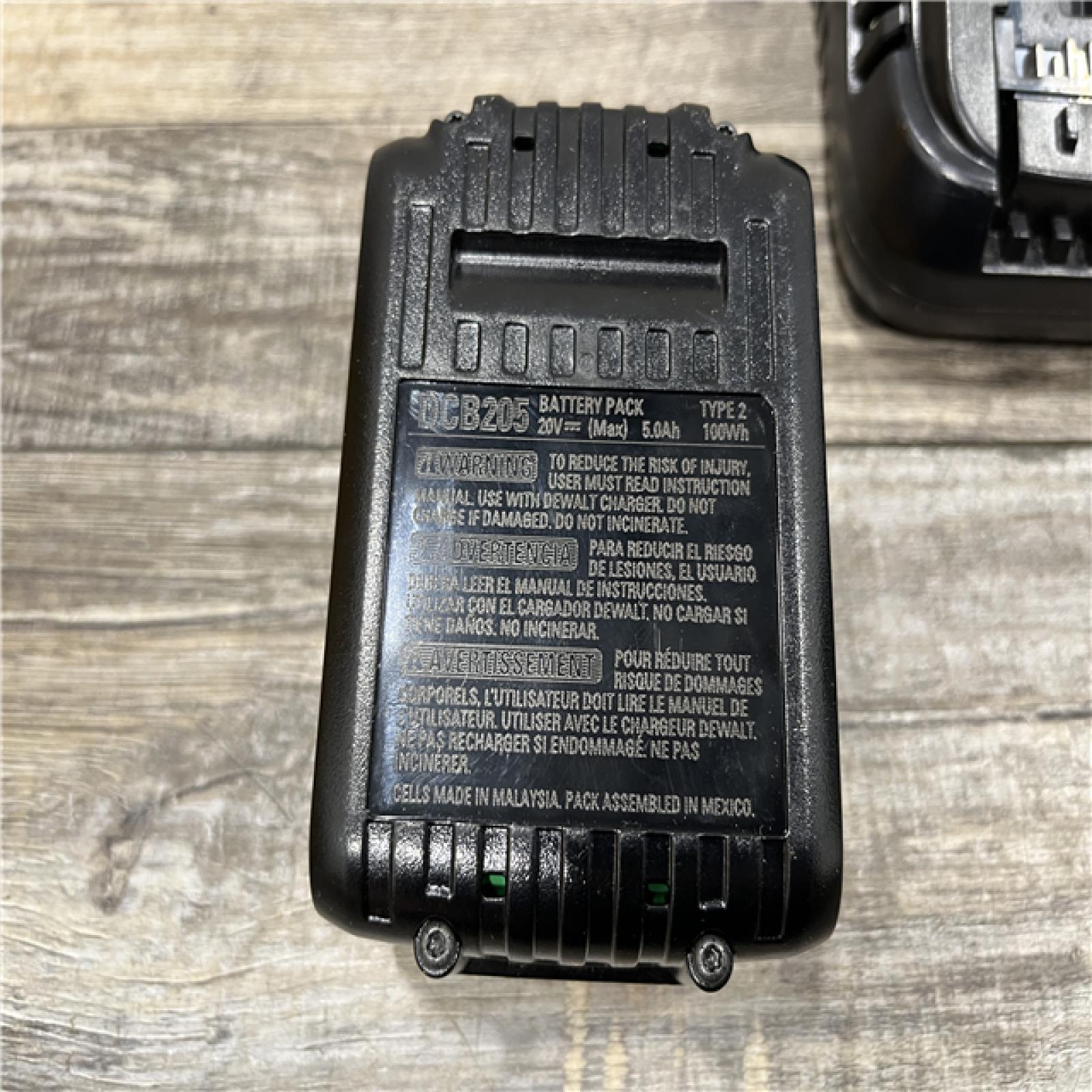 AS-IS DEWALT 20V MAX Lithium-Ion 5.0 Ah Battery and Charger