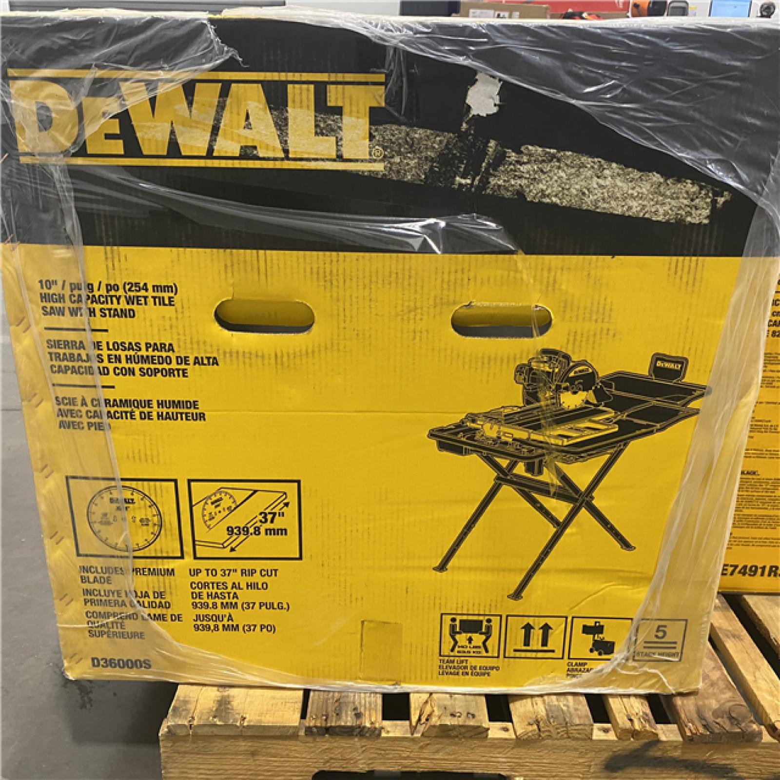 NEW- DeWALT D36000S 10 Professional Heavy Duty Wet Tile Saw Attachment W/ Stand