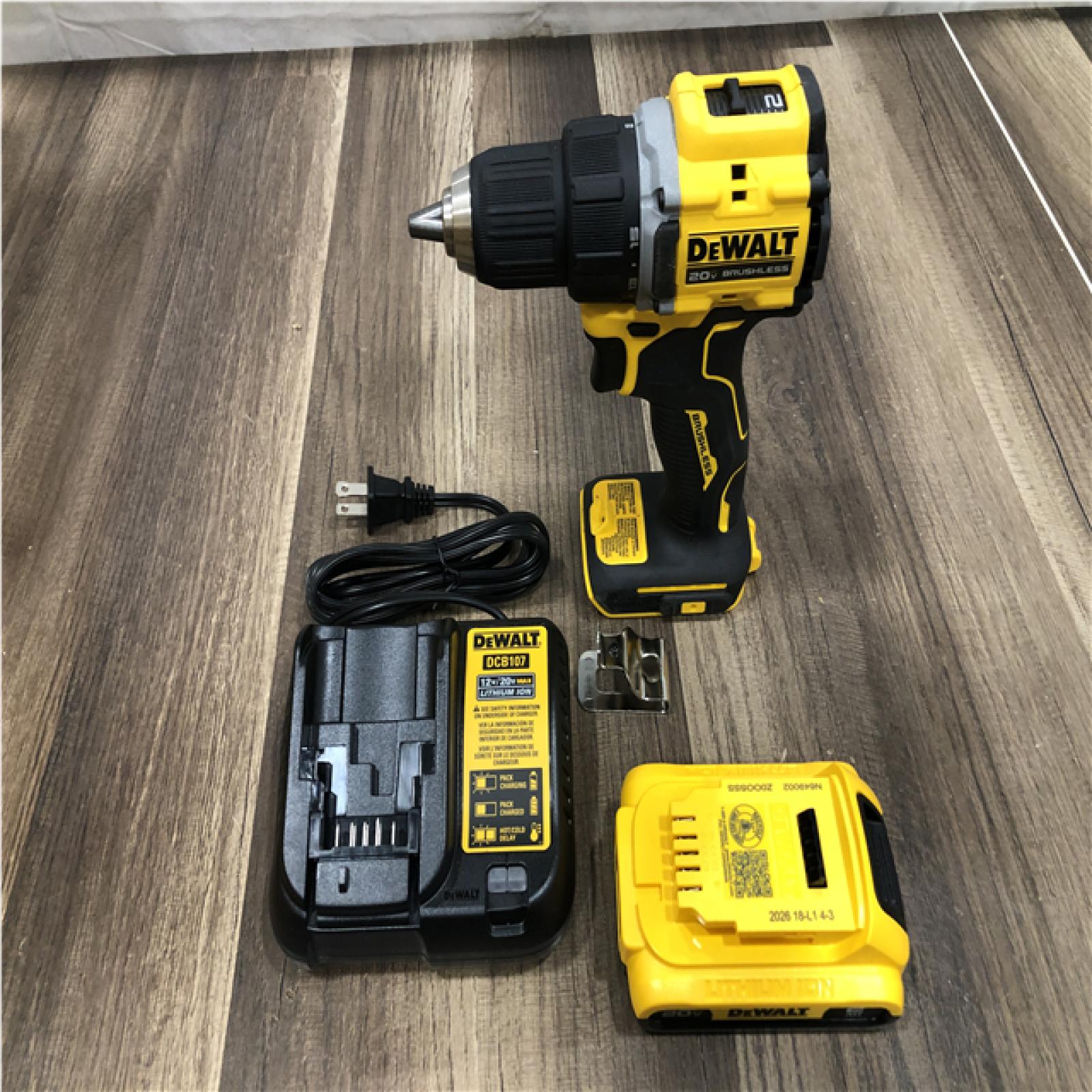 AS-IS DEWALT Atomic 20V Lithium-Ion Cordless Compact 1/2 in. Drill/Driver Kit