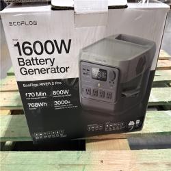 California AS-IS Ecoflow 1600 W Battery Generator; Appears in Excellent Condition