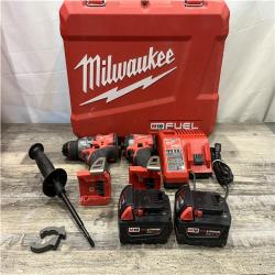 AS-IS Milwaukee FUEL 18V Lithium-Ion Brushless Cordless Hammer Drill and Impact Driver Combo Kit