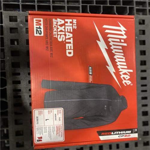 NEW! - Milwaukee Men's Large jacket  M12 12-Volt Lithium-Ion Cordless AXIS Black Heated