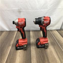 AS-IS Milwaukee 18V Lithium-Ion Brushless Cordless Compact Drill/Impact Combo Kit