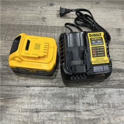 AS-IS DEWALT 20V MAX XR POWERSTACK Lithium-Ion Battery Starter Kit with 5.0Ah Battery and Charger