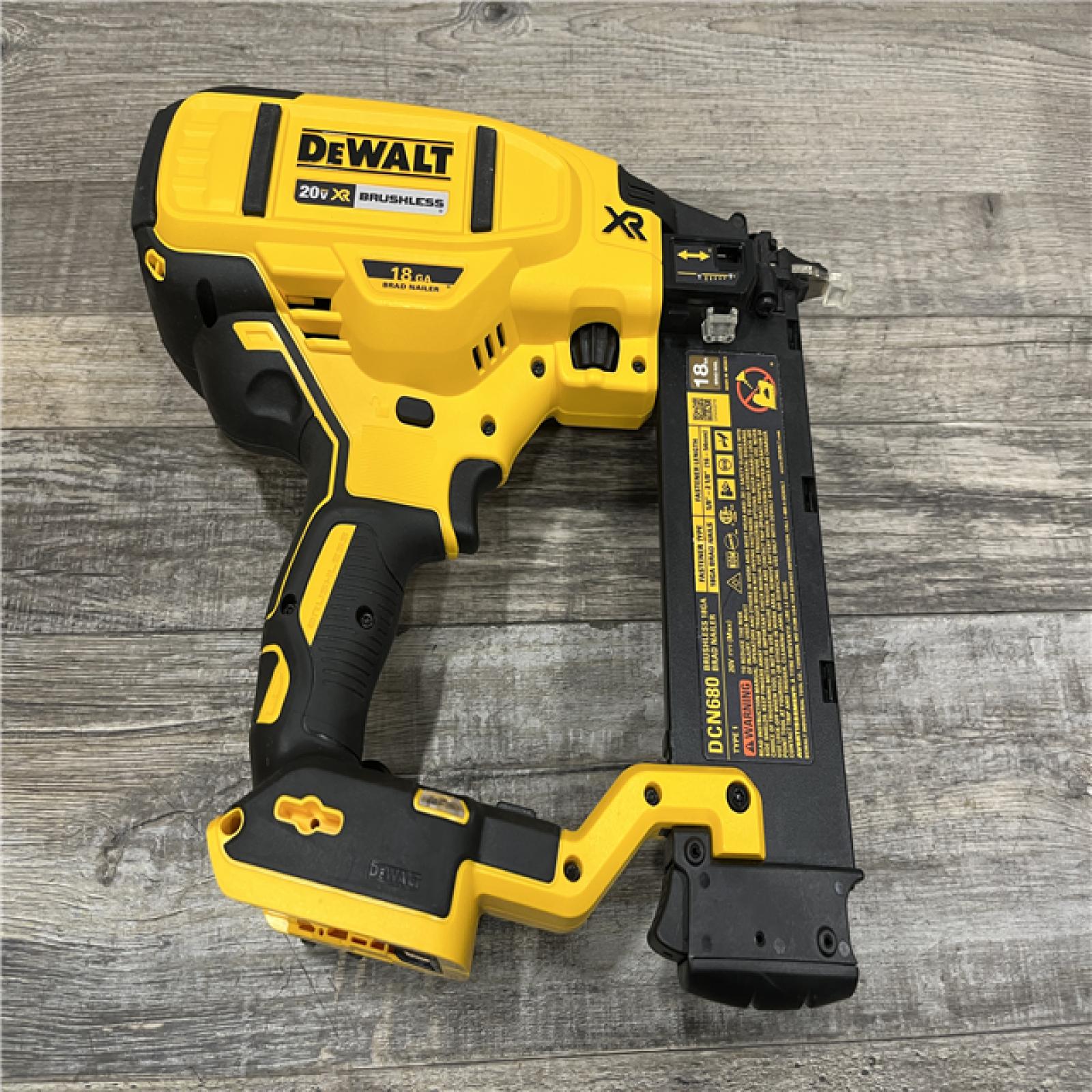 AS-IS DEWALT 20V MAX XR Lithium-Ion Electric Cordless 18-Gauge Brad Nailer (Tool Only)