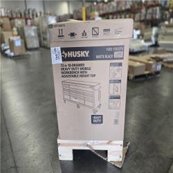 DALLAS LOCATION- AS-IS HUSKY 72 in. W x 24 in. D Heavy Duty 18-Drawer Mobile Workbench Cabinet