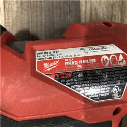 AS-IS Milwaukee FUEL 18-Volt Lithium-Ion Brushless Cordless Gen II 18-Gauge Brad Nailer (Tool-Only)