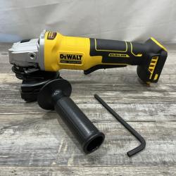 AS-IS DEWALT 20V MAX Cordless Brushless 4-1/2 in. Angle Grinder with Paddle Switch (Tool Only)