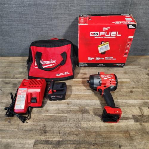 HOUSTON LOCATION - AS-IS (APPEARS LIKE NEW) Milwaukee M18 1/2 in. Cordless Brushless High Torque Impact Wrench Kit (Battery & Charger)