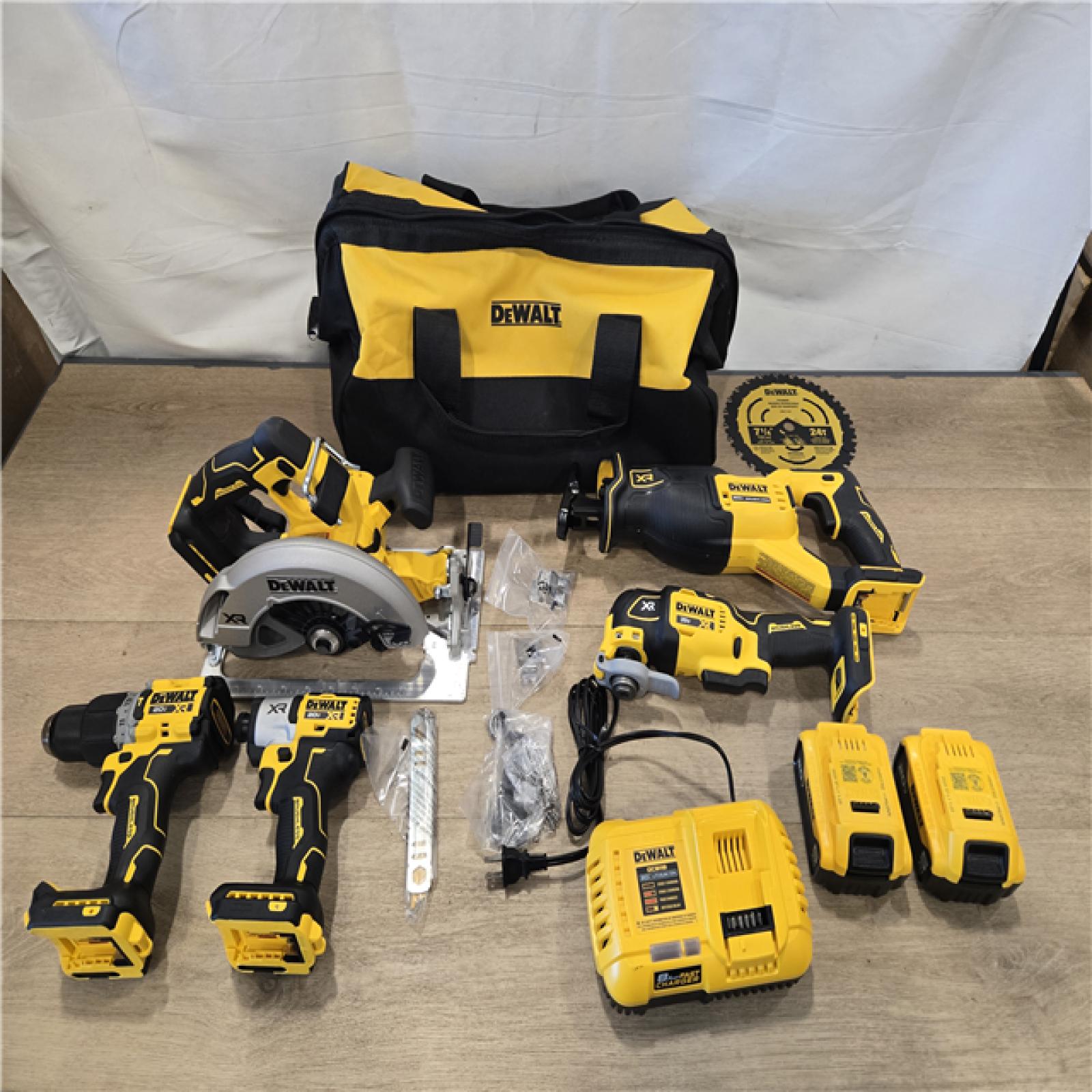 AS-IS DEWALT 20V Lithium-Ion Cordless 5-Tool Combo Kit