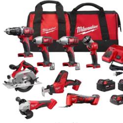 NEW! - Milwaukee M18 18V Cordless Power Tool Combo Kit, 8-Tool Set