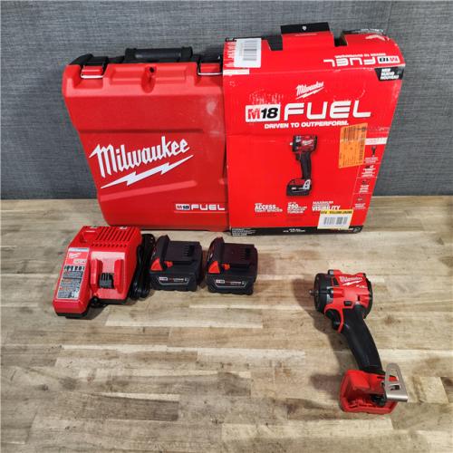 HOUSTON LOCATION - AS-IS (APPEARS LIKE NEW) Milwaukee 2854-22R M18 FUEL 18V Lithium-Ion Brushless Cordless 3/8 in. Compact Impact Wrench with Friction Ring Kit
