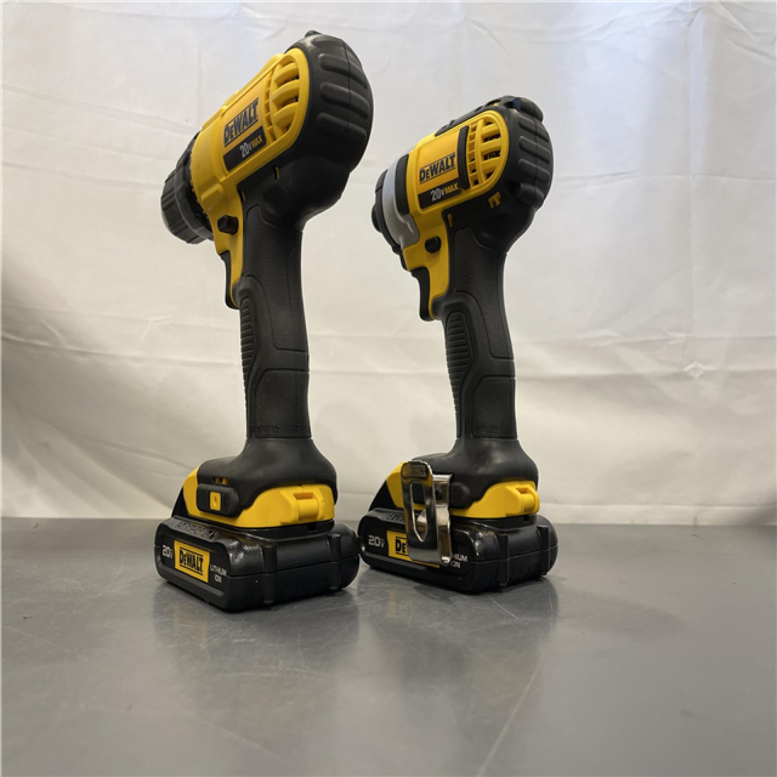 AS-IS - DeWALT 20V MAX Cordless Drill Driver/Impact Driver Combo Kit 1.3 Ah Lithium Ion