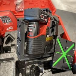 AS-IS - Milwaukee M12 12-Volt Lithium-Ion Cordless Green 250 ft. 3-Plane Laser Level Kit