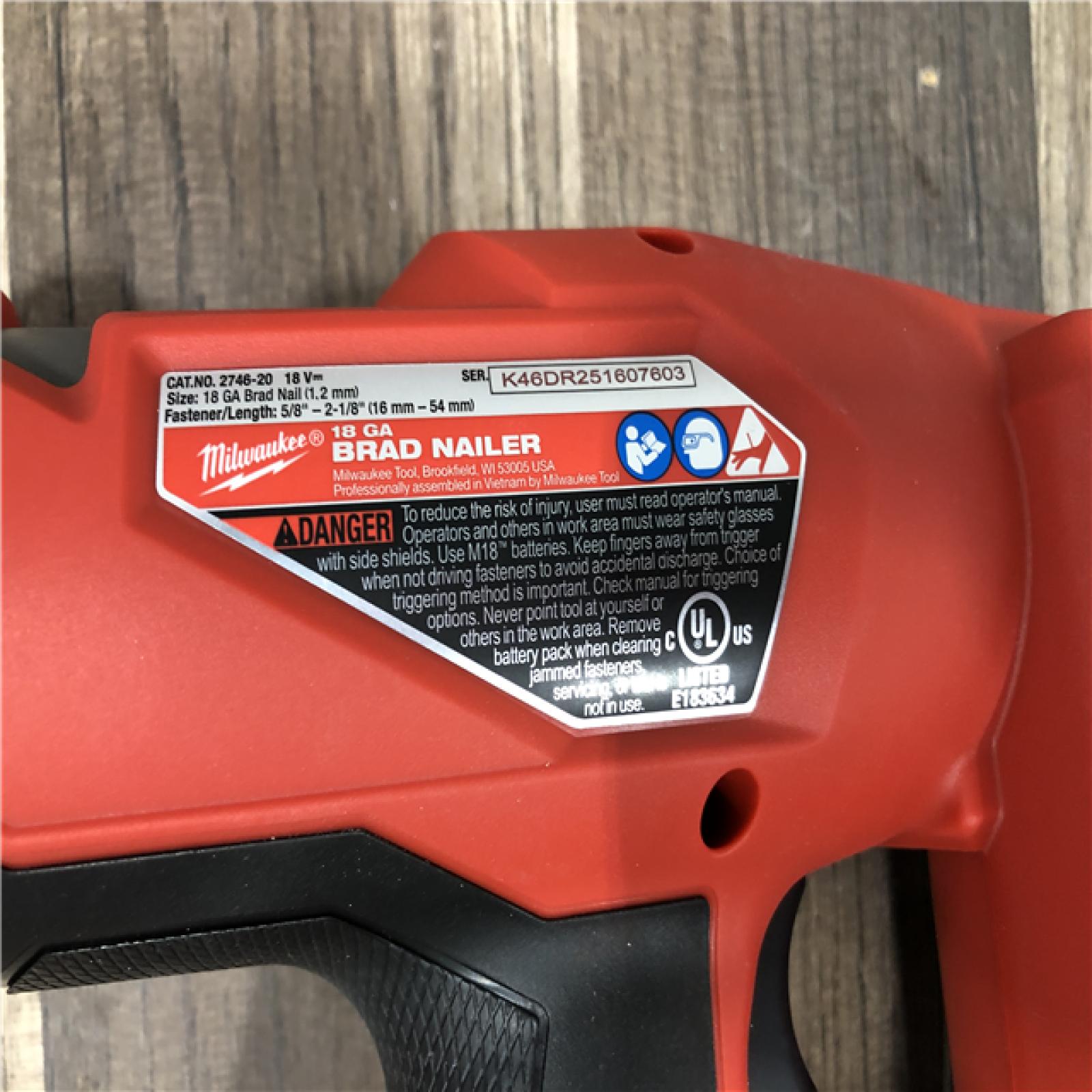 AS-IS Milwaukee FUEL 18-Volt Lithium-Ion Brushless Cordless Gen II 18-Gauge Brad Nailer (Tool-Only)