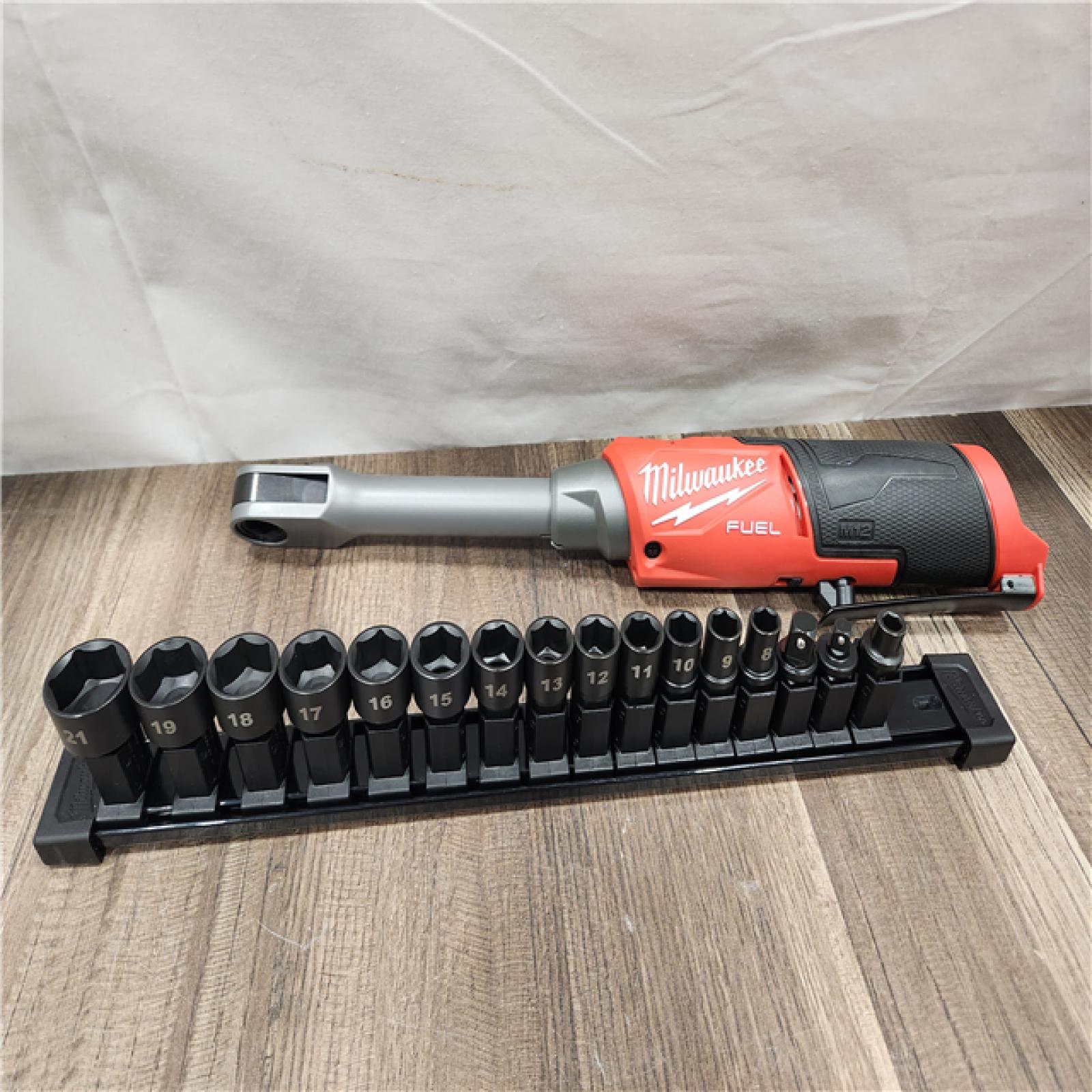 AS-IS- Milwaukee M12 FUEL INSIDER Extended Reach Box Ratchet (Tool-Only)