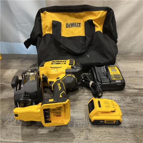 AS-IS DEWALT 20V MAX Lithium-Ion 15-Degree Electric Cordless Roofing Nailer Kit