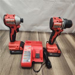 AS-IS- Milwaukee M18 Compact Brushless 2-Tool Combo Kit