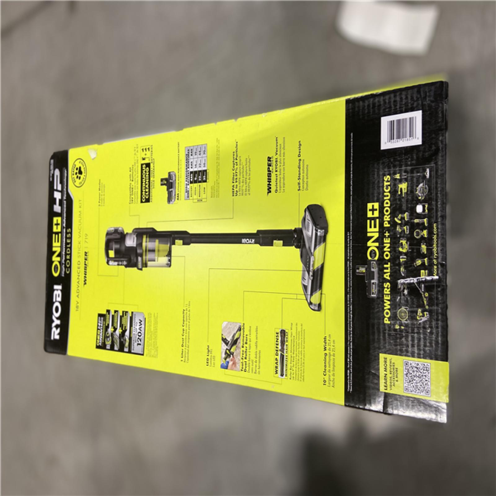 NEW! - RYOBI ONE+ HP 18V Cordless Pet Stick Vacuum Cleaner Kit
