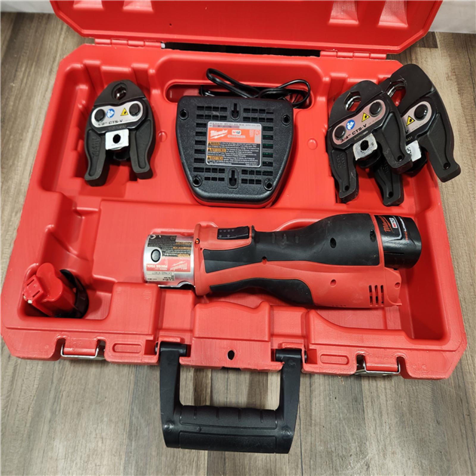 AS-IS- M12 12-Volt Lithium-Ion Force Logic Cordless Press Tool Kit (3 Jaws Included) with Two 1.5 Ah Battery and Hard Case