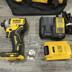 AS-IS DEWALT Atomic 20V Max Lithium-Ion Brushless Cordless Compact 1/4 in. Impact Driver Kit