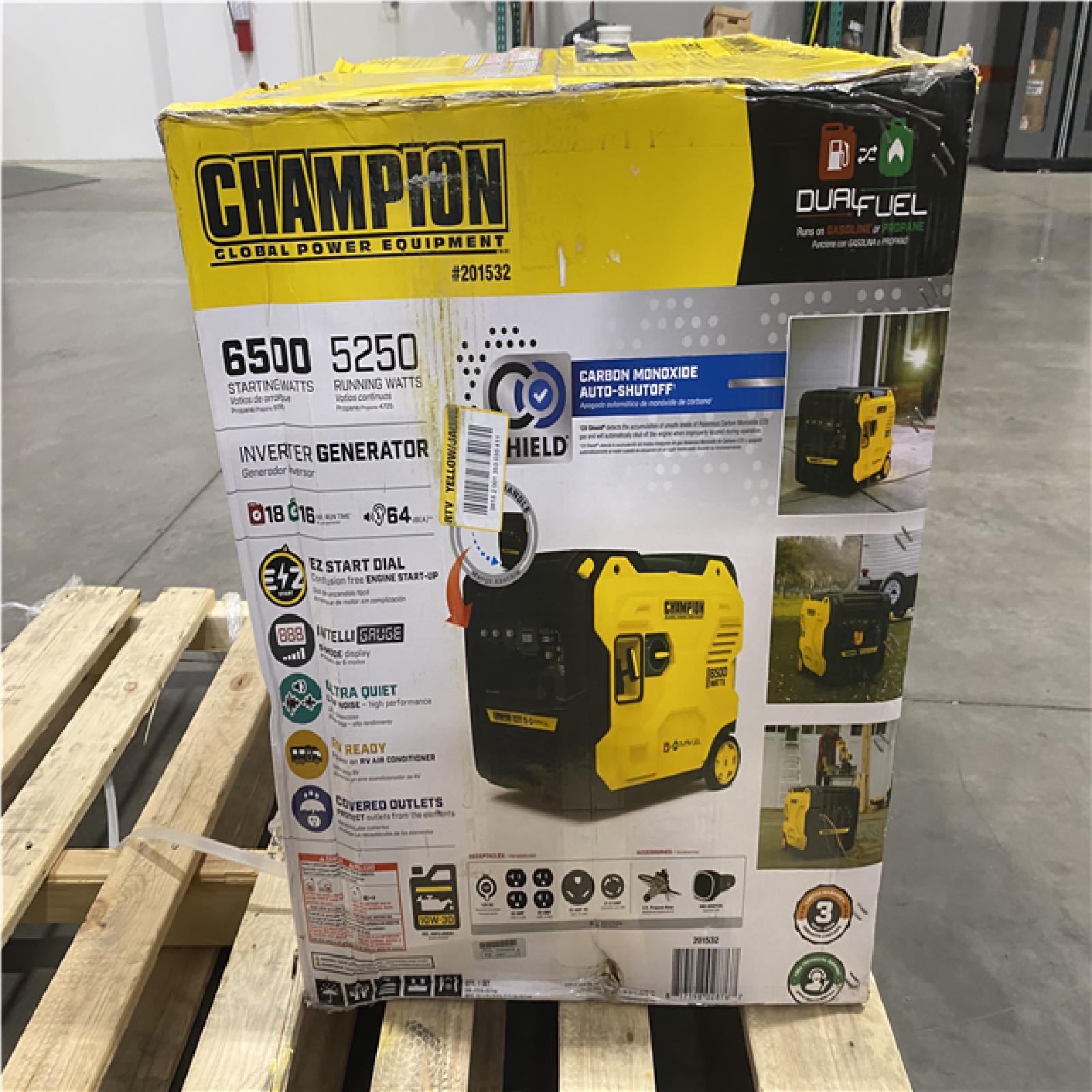 Dallas Location -NEW- Champion 201532 6500W Dual Fuel Inverter Generator