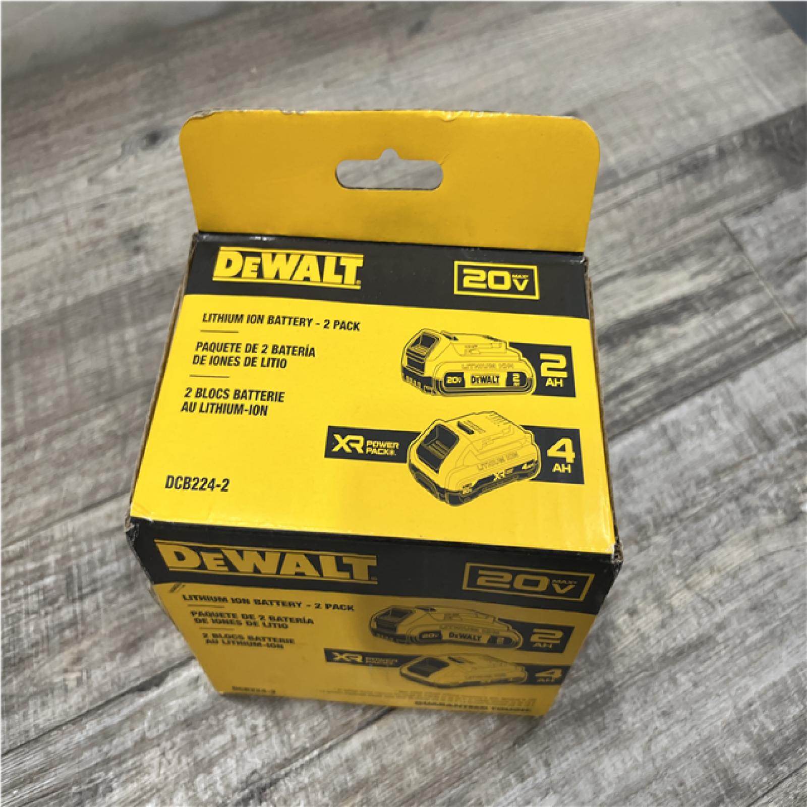 NEW - DEWALT 20V MAX Lithium-Ion 4.0 Ah and 2.0Ah Battery Packs (2-Pack)
