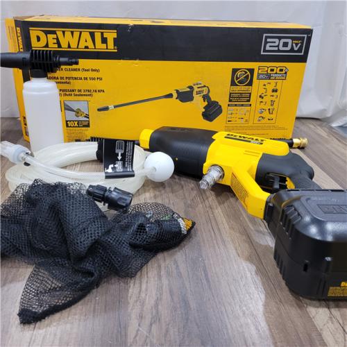 AS-IS   Dewalt 20V 550 PSI  1 GPM Cordless Power Cleaner W/ 4 Nozzles Tool-Only DCPW550B