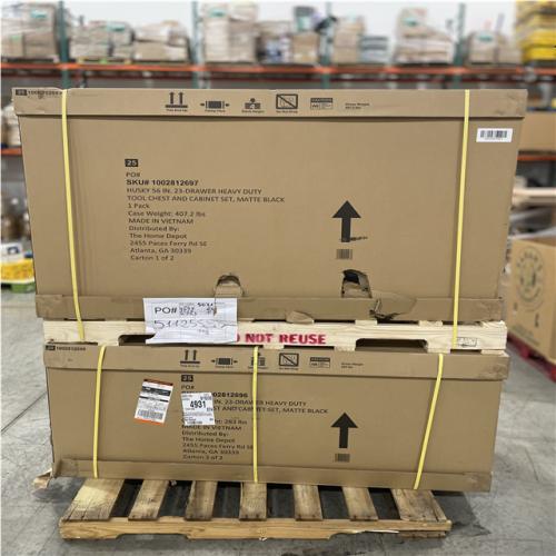 DALLAS LOCATION- AS-IS Husky 56 In. 23 Drawer Chest/Cabinet Set
