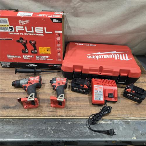 GOOD- MILWAUKEE FUEL 18V Lithium-Ion Brushless Cordless Hammer Drill and Impact Driver Combo Kit (2-Tool) with 2 Batteries