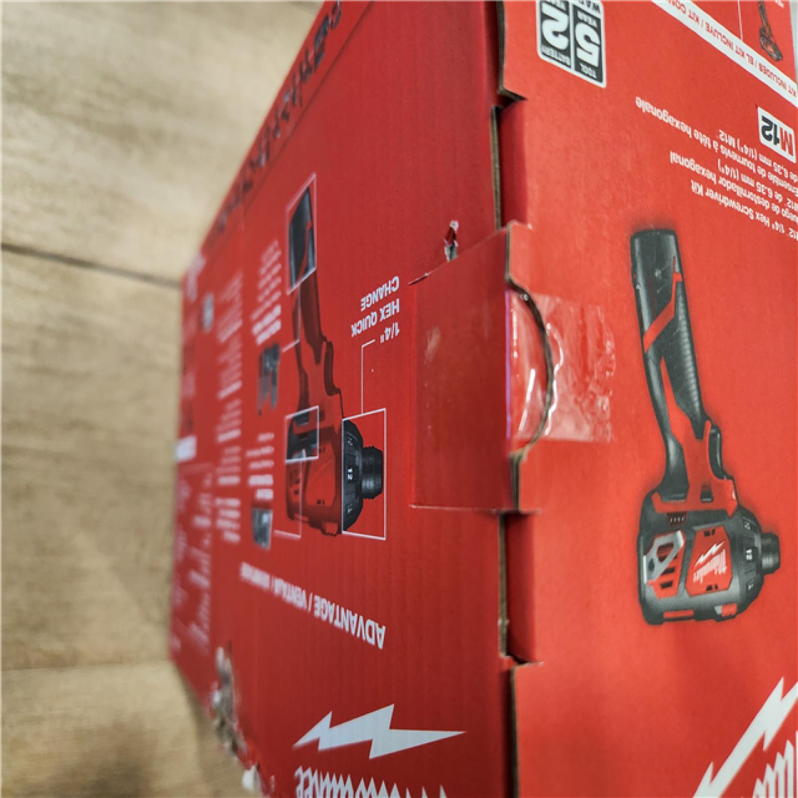 NEW- Milwaukee 12V Lithium-Ion Cordless 1/4 in. Hex Screwdriver Kit