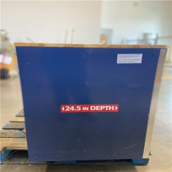DALLLAS LOCATION - Husky 52 in. W x 25 in. D 10-Drawer Mobile Workbench Tool Chest with Solid Wood Work Top in Gloss Blue