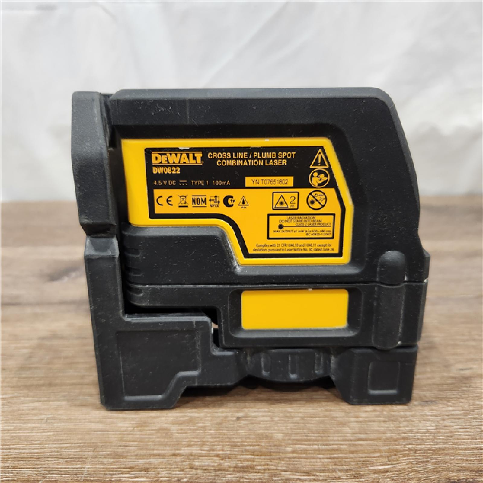 AS-IS DEWALT 165 Ft. Red Self-Leveling Cross-Line and Plumb Spot Laser Level with (3) AAA Batteries & Case