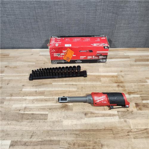 HOUSTON LOCATION - AS-IS Milwaukee FUEL INSIDER 12V Lithium-Ion Brushless Cordless 1/4 in. - 3/8 in. Extended Reach Box Ratchet (Tool-Only)