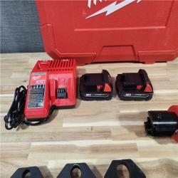 HOUSTON LOCATION - AS-IS M18 18V Lithium-Ion Cordless Short Throw Press Tool Kit with 3 PEX Crimp Jaws (2) 2.0 Ah Batteries and Charger