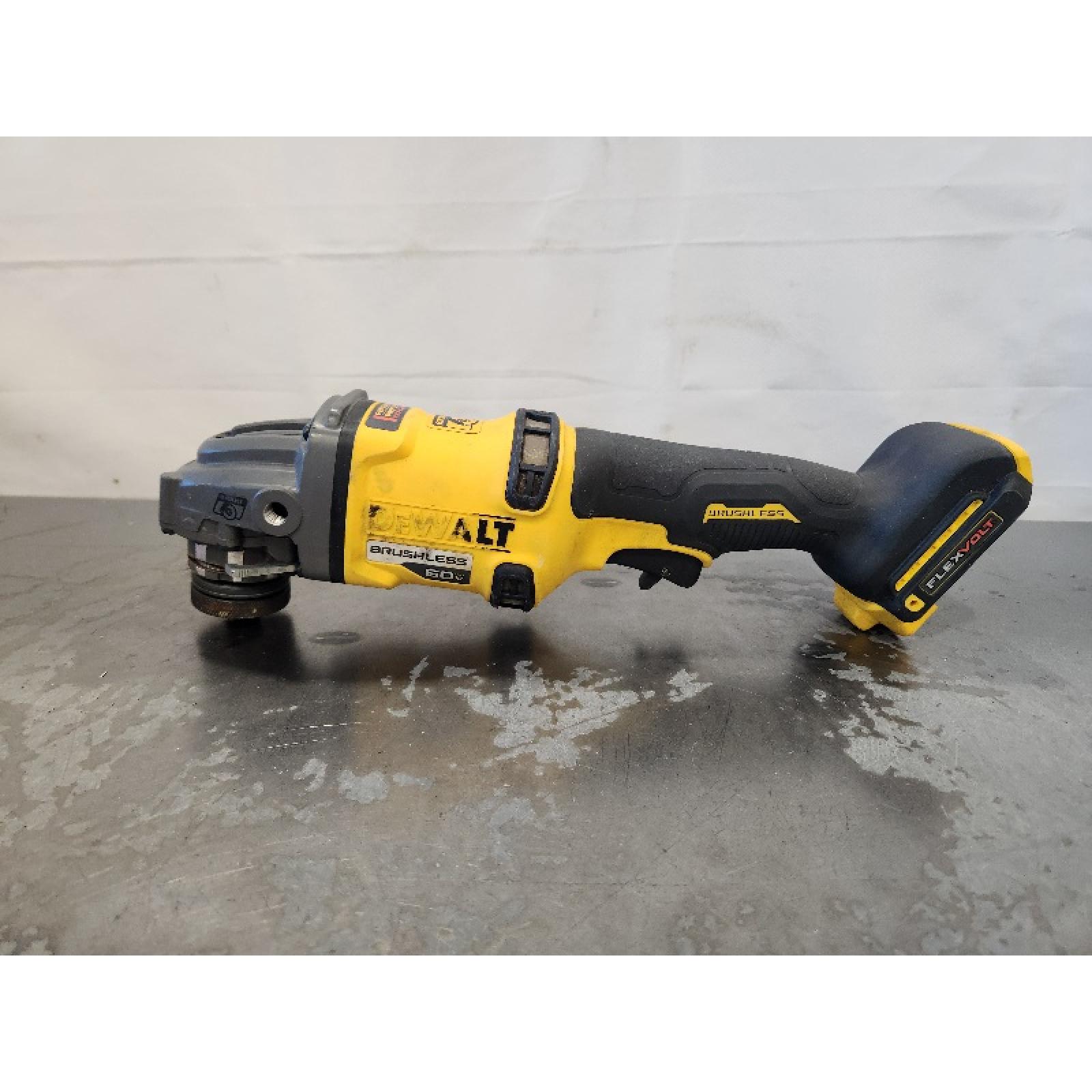 AS-IS- DEWALT 60V MAX Cordless Brushless 4.5 in. to 6 in. Small Angle Grinder with Kickback Brake (Tool Only)