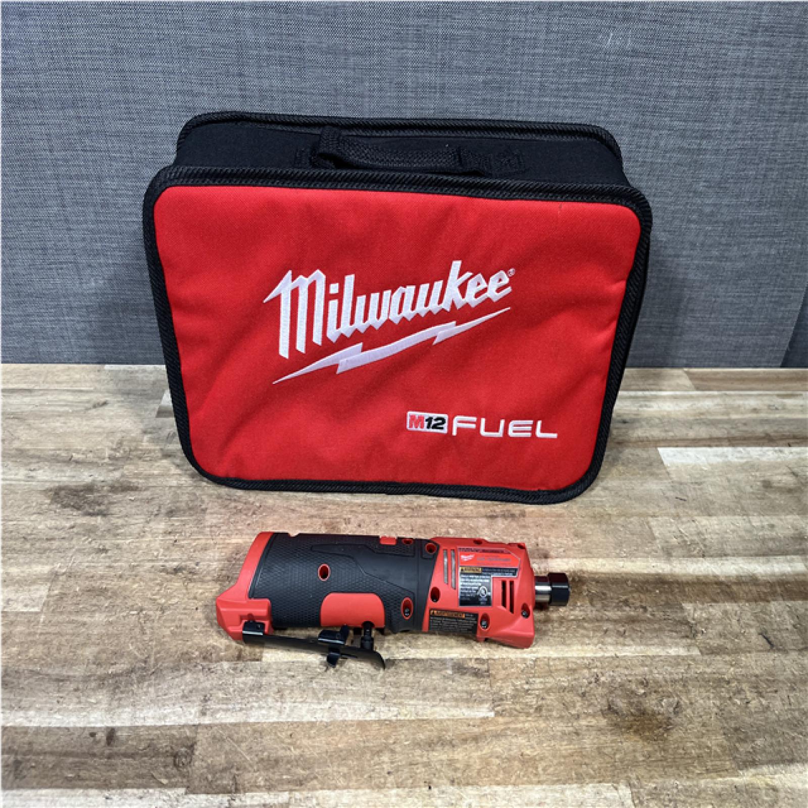 Houston Location AS-IS Milwaukee FUEL 12V Lithium-Ion Brushless Cordless 1/4 in. Straight Die Grinder (Tool-Only)