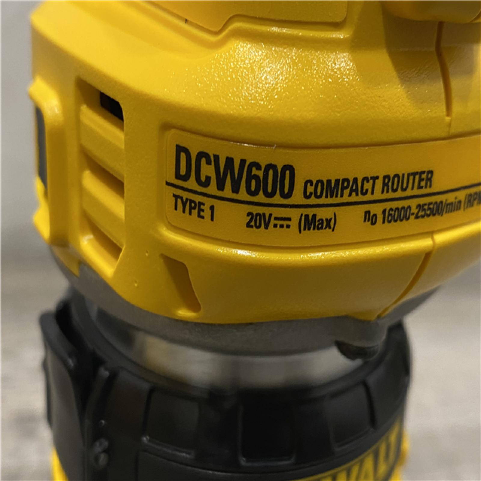 AS-IS DEWALT 20V MAX XR Cordless Brushless Fixed Base Compact Router (Tool Only)